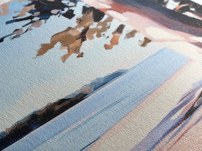 Lakeside Tree, Framed Canvas Print, Nature Wall Art, Serene Landscape, Beach House Decor, Tranquil Painting, Living Room Accent