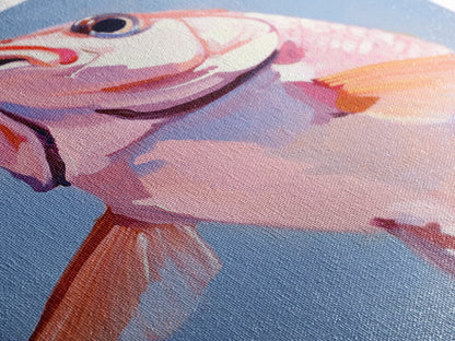 Redfish, Fishing Art, Coastal Decor, Nautical Wall Art, Framed Canvas Print, Beach House Art, Sport Fishing, Ocean Aesthetic