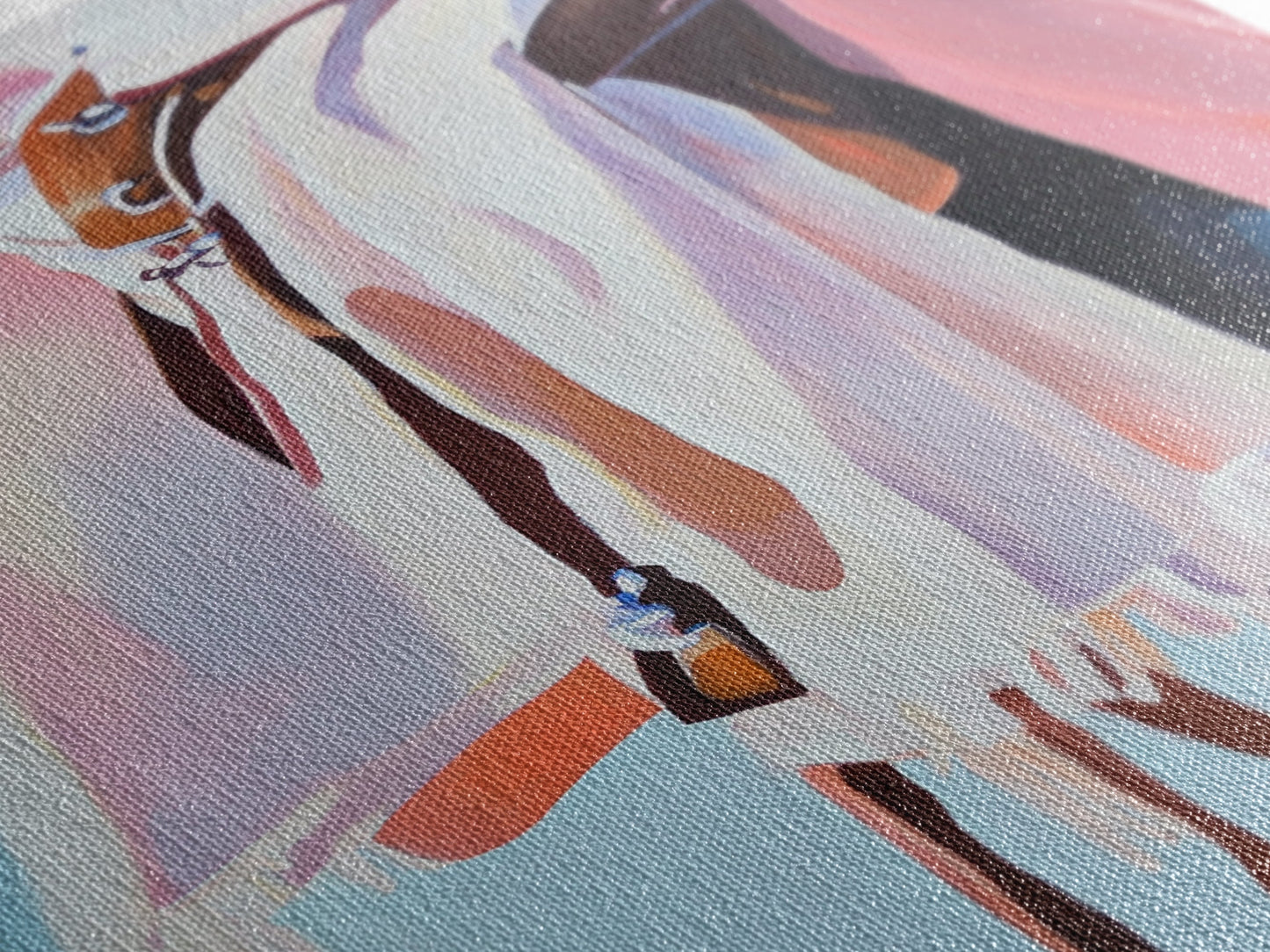 Western Fashion, Cowboy Aesthetic, Rustic Boho Art, Pastel Tones, Modern Western Decor, Framed Canvas Print, Bedroom or Living Room