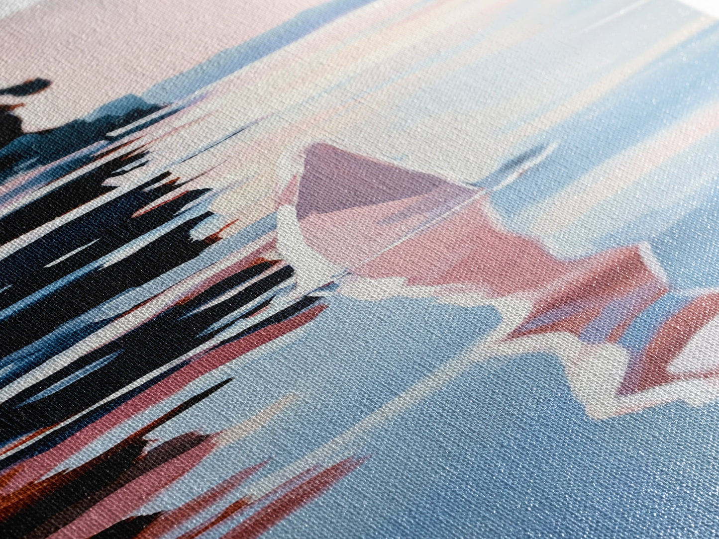 Ocean Reflection, Sunset, Water Art, Framed Canvas Print, Coastal Wall Art, Minimalist Decor, Beach House Art, Modern Seascape