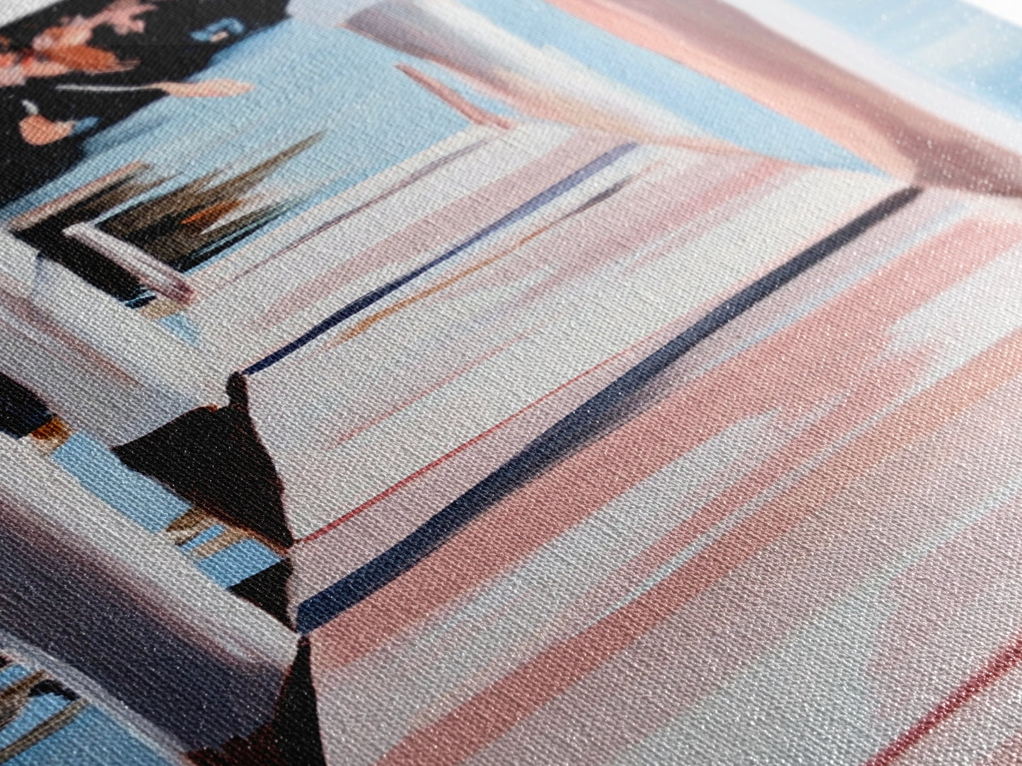 Serene Dock, Waterside Retreat, Nautical Art, Coastal Living, Summer Wall Decor, Bedroom or Office Art, Framed Canvas Print