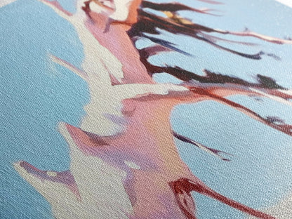 Wüstenbaum, abstrakte Landschaft, Erdtöne, Leinwanddruck, minimalistische Naturkunst, Wanddekoration fürs Wohnzimmer, modernes Boho-Gemälde