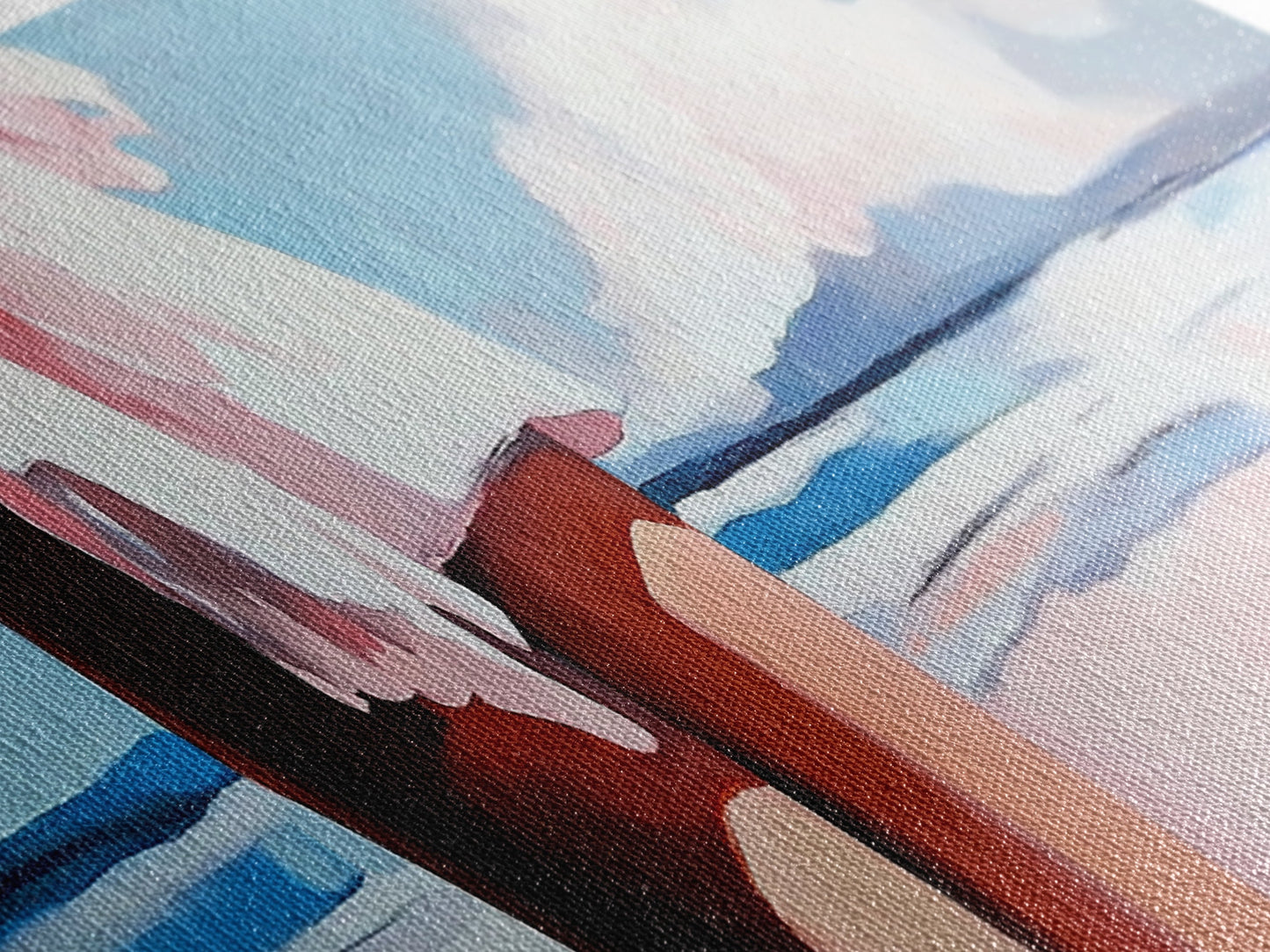 Ocean Breeze, White Dress, Canvas Print, Beach Wall Art, Minimalist Art, Relaxing Home Decor, Blue Sky Painting, Modern Wall Art