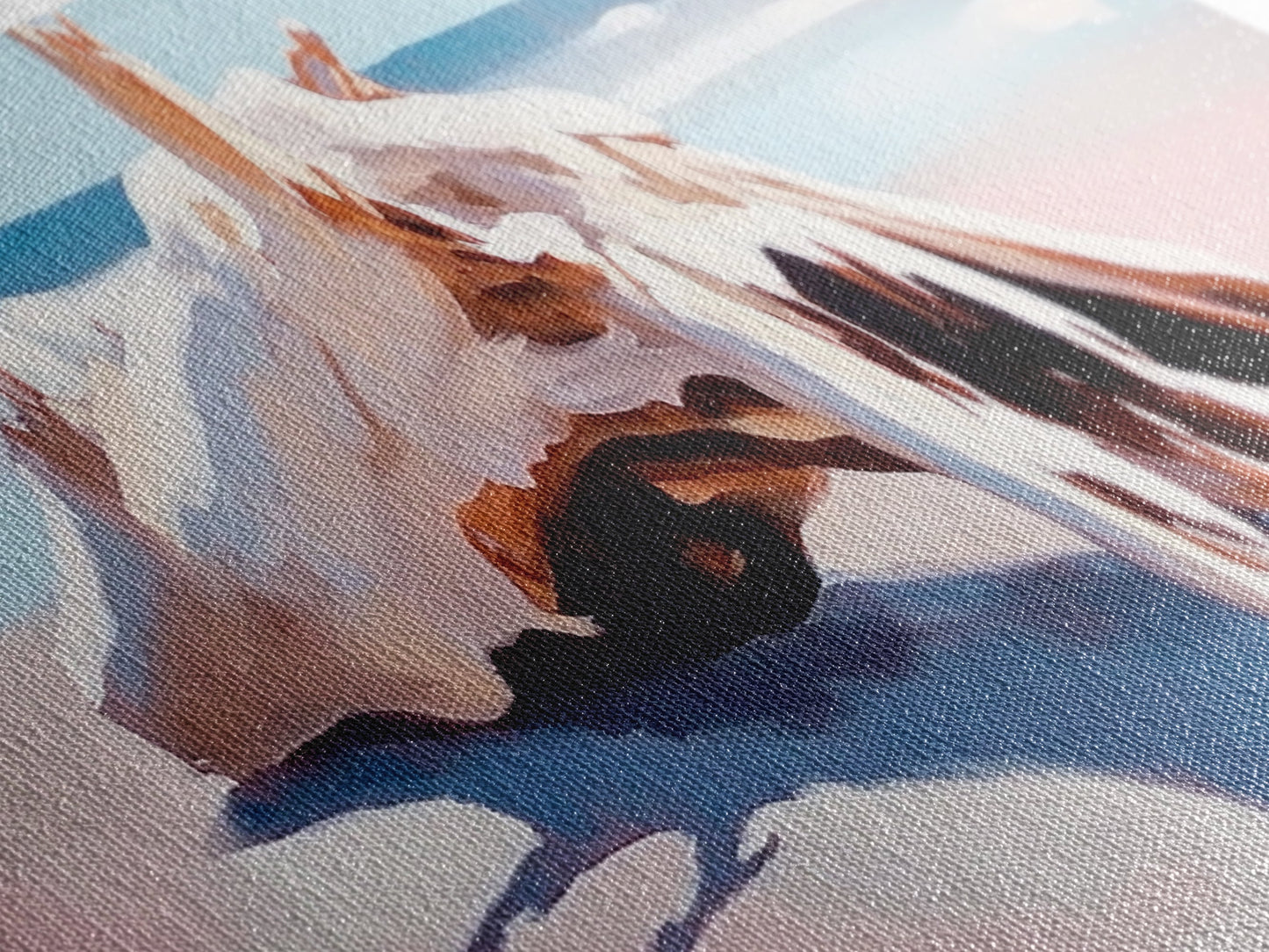 Driftwood, Ocean Waves, Canvas Print, Coastal Wall Art, Beach House Decor, Minimalist Seascape, Natural Tones, Boho Home Aesthetic