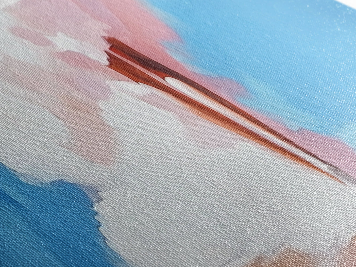 Dreamy Clouds, Surreal Art, Fantasy Landscape, Ethereal Sky, Canvas Print, Bedroom Wall Art, Pastel Minimalist Home Decor