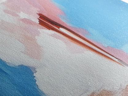 Dreamy Clouds, Surreal Art, Fantasy Landscape, Ethereal Sky, Canvas Print, Bedroom Wall Art, Pastel Minimalist Home Decor