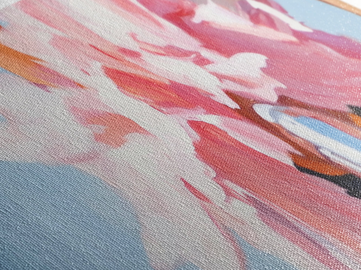 Flower Bicycle, Romantic Aesthetic, Feminine Wall Art, Soft Pastel Painting, Canvas Print, Bedroom Wall Art, French Chic Decor