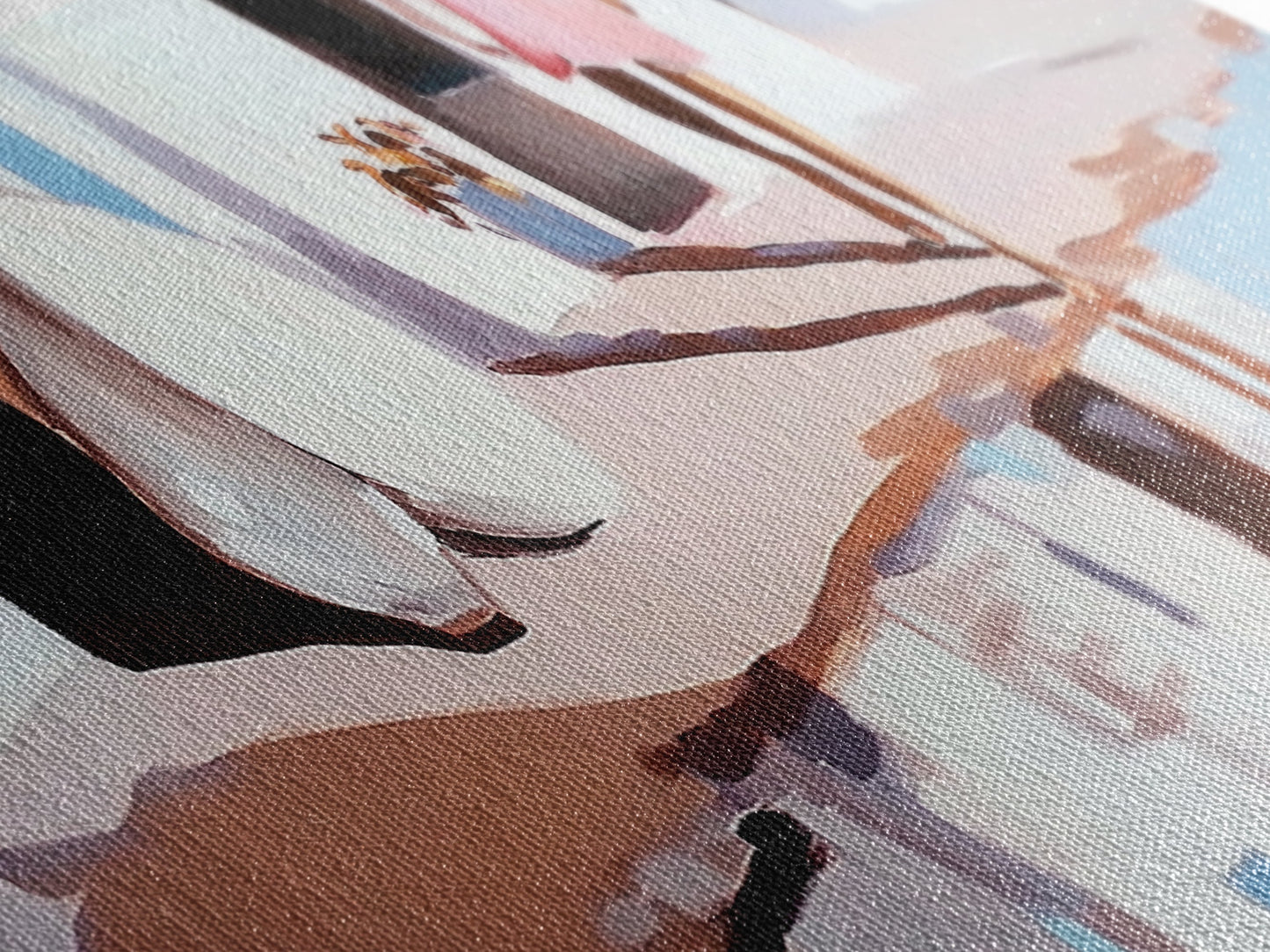 Sunset Reflection, Modern Landscape Art, Beach Vibes, Dreamy Seascape, Framed Canvas Print, Living Room Wall Art, Coastal Home Decor