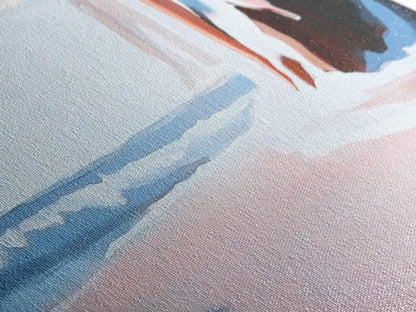 Ocean Waves, Beach Life Art, Tranquil Seascape, Minimalist Coastal Vibe, Framed Canvas Print, Living Room Accent, Serene Blue Decor