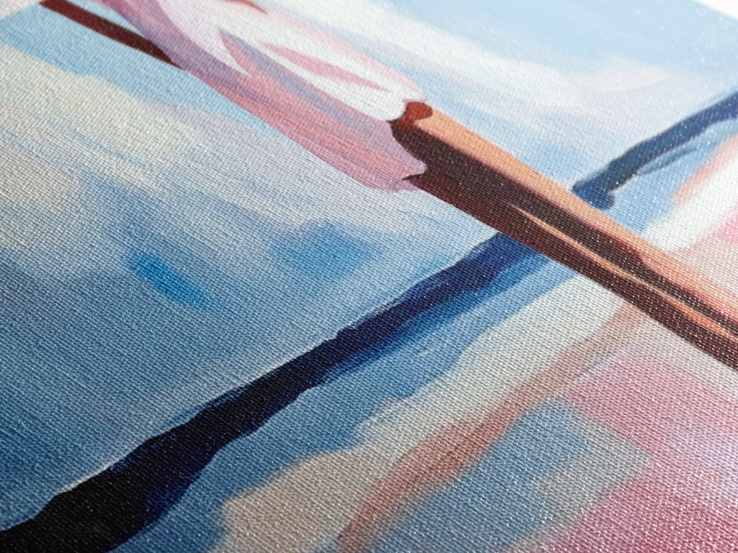 Woman by Ocean, Beach Reflection, Serenity Art, Framed Canvas Print, Modern Coastal Decor, Minimalist Wall Art, Bedroom Artwork