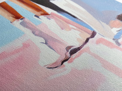 White Boots, Fashion Aesthetic, Modern Chic, Canvas Print, Stylish Wall Art, Minimalist Home Decor, Fashion Illustration, Trendy Artwork