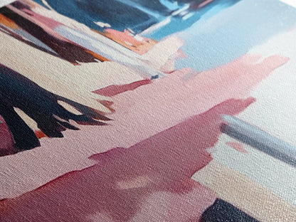 Woman, Flowing Dress, Forest Reflection, Framed Canvas Print, Feminine Wall Art, Dreamy Home Decor, Nature Inspired, Romantic Aesthetic