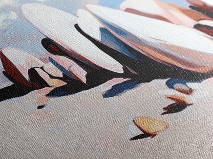 Beach Rocks, Ocean, Shore, Canvas Print, Coastal Art, Relaxing Summer Decor, Minimalist Artwork, Bedroom or Bathroom Wall Art