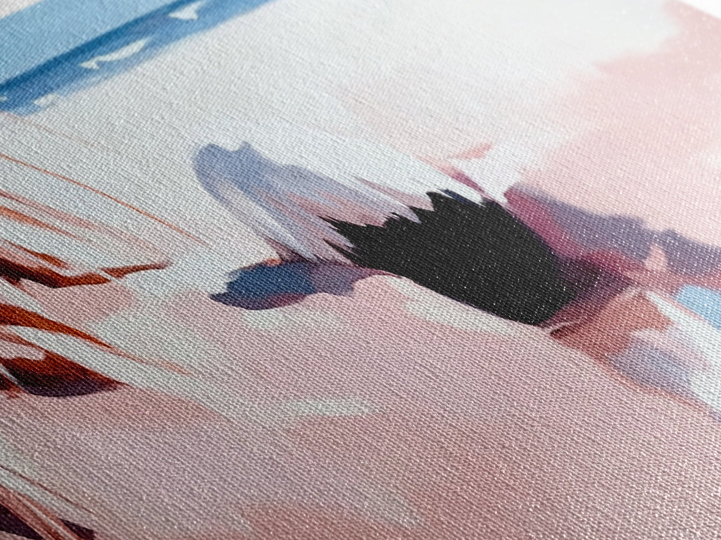 Romantic Beach Scene, Coastal Wall Art, Sunset Ocean Painting, Pastel Beach Framed Canvas Print, Living Room or Office Art