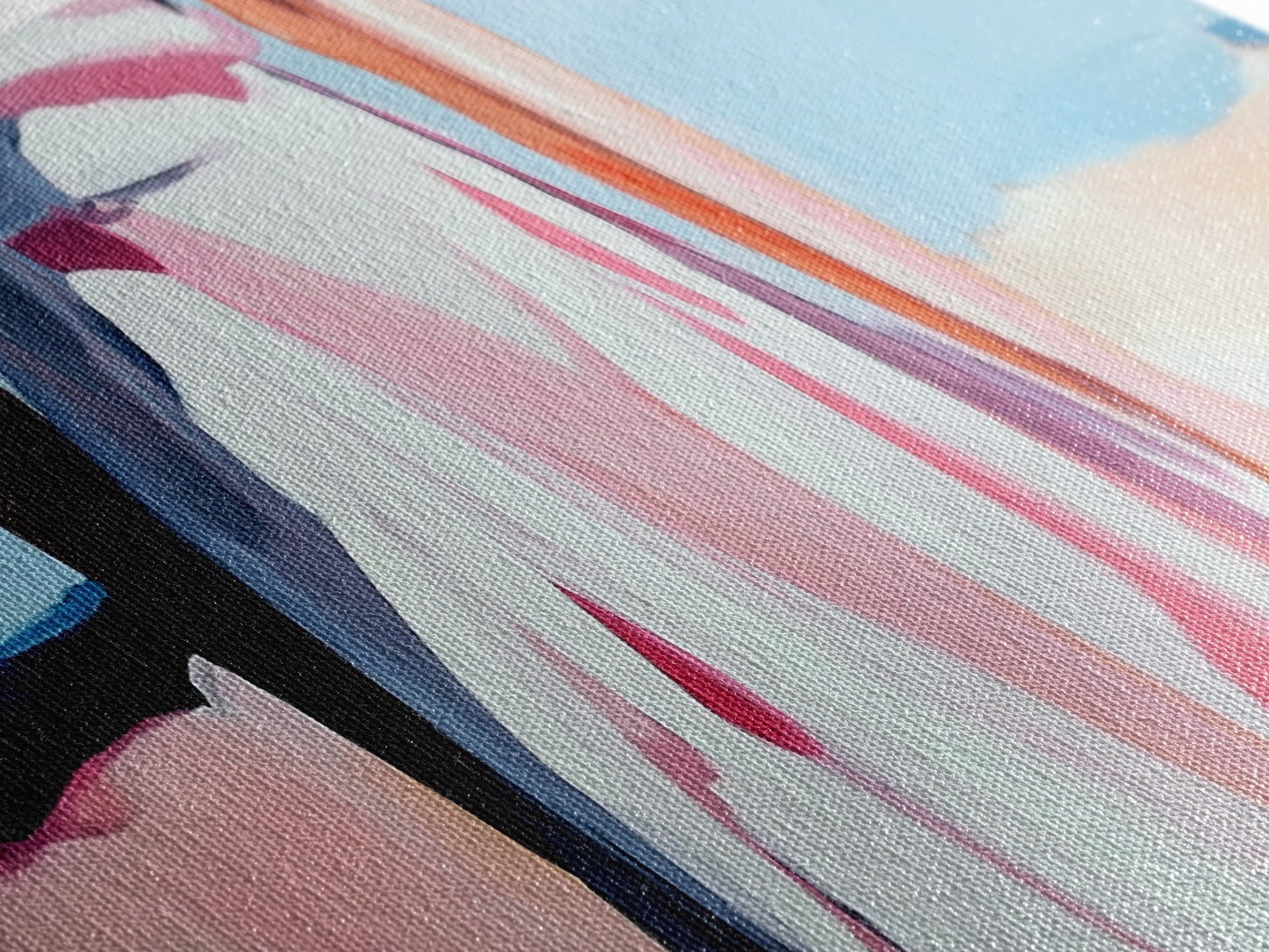 Elegante Frauenkunst, feminine Abstraktion, modische Wanddekoration, moderner gerahmter Leinwanddruck, Pastellgemälde, Kunst für Schlafzimmer oder Ankleidezimmer