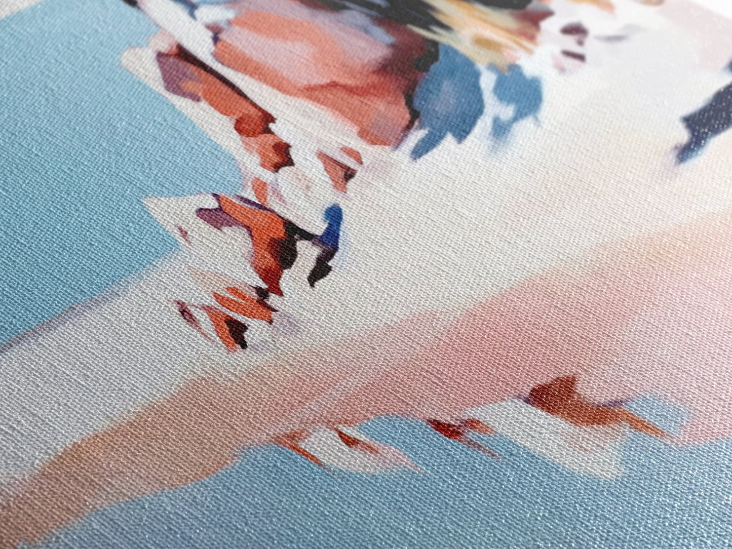 Pink Sands, Beach Art, Coastal Print, Framed Canvas Print, Ocean Wall Art, Soft Pastel Landscape, Minimalist Beach Decor, Living Room Art