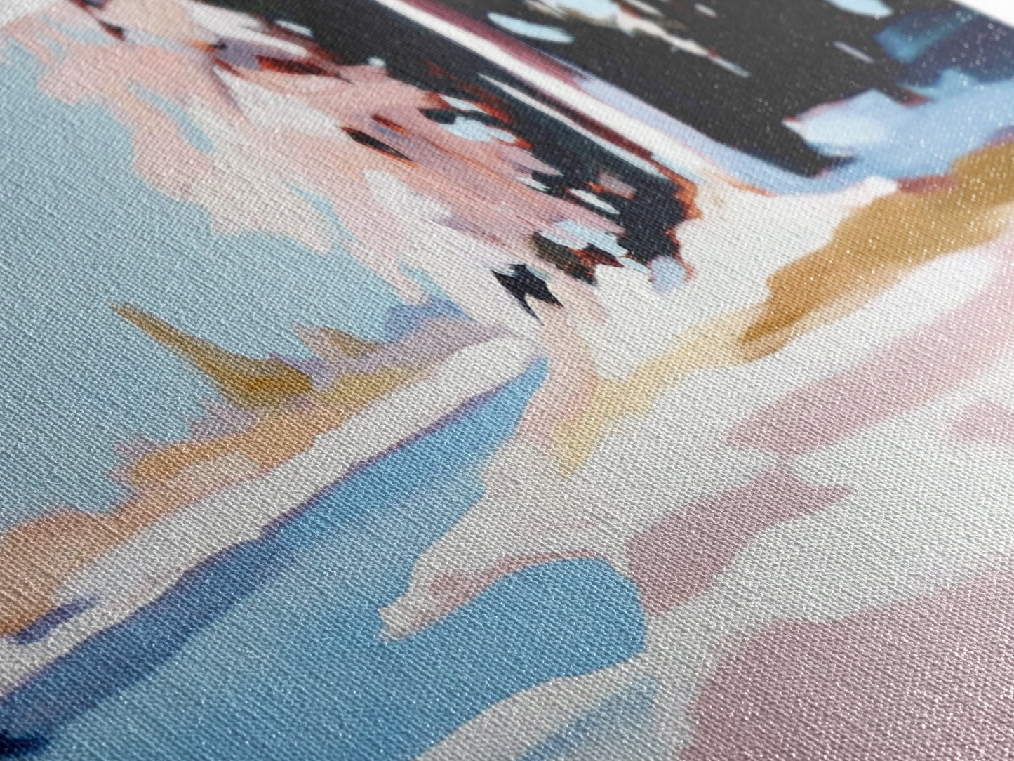 Winter Landscape, Snowy Trees, Nature Art, Framed Canvas Print, Cozy Wall Decor, Scandinavian Painting, Winter Scene, Bedroom Artwork