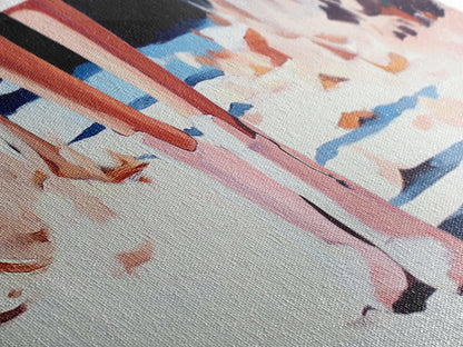 Autumn Steps, Fall Aesthetic, Cozy Vibes, Framed Canvas Print, Rustic Wall Art, Warm Tones, Bedroom Decor, Nature Inspired Artwork