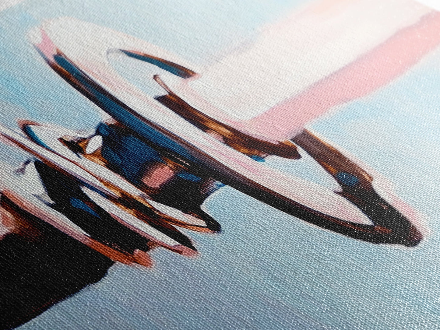 Segelbootknoten, maritimes Thema, Meeresleben, gerahmter Leinwanddruck, Küstenhausdeko, minimalistische Kunst am Meer, Wandkunst fürs Strandhaus