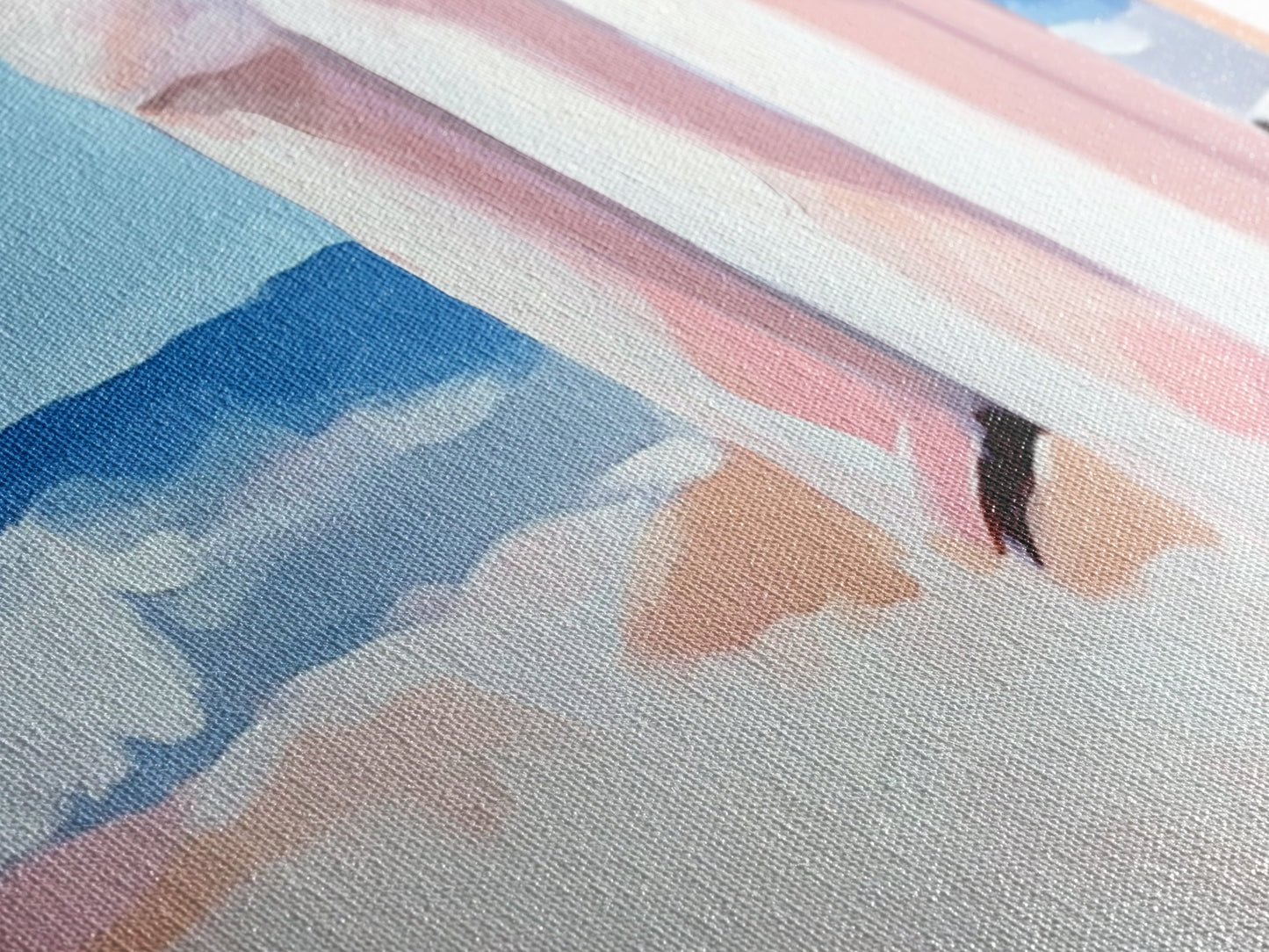 Meereslandschaftsgemälde, minimalistische Strandkunst, Druck „Küstenbrise“, maritime Dekoration, Geschenk für Meeresliebhaber, Leinwanddruck