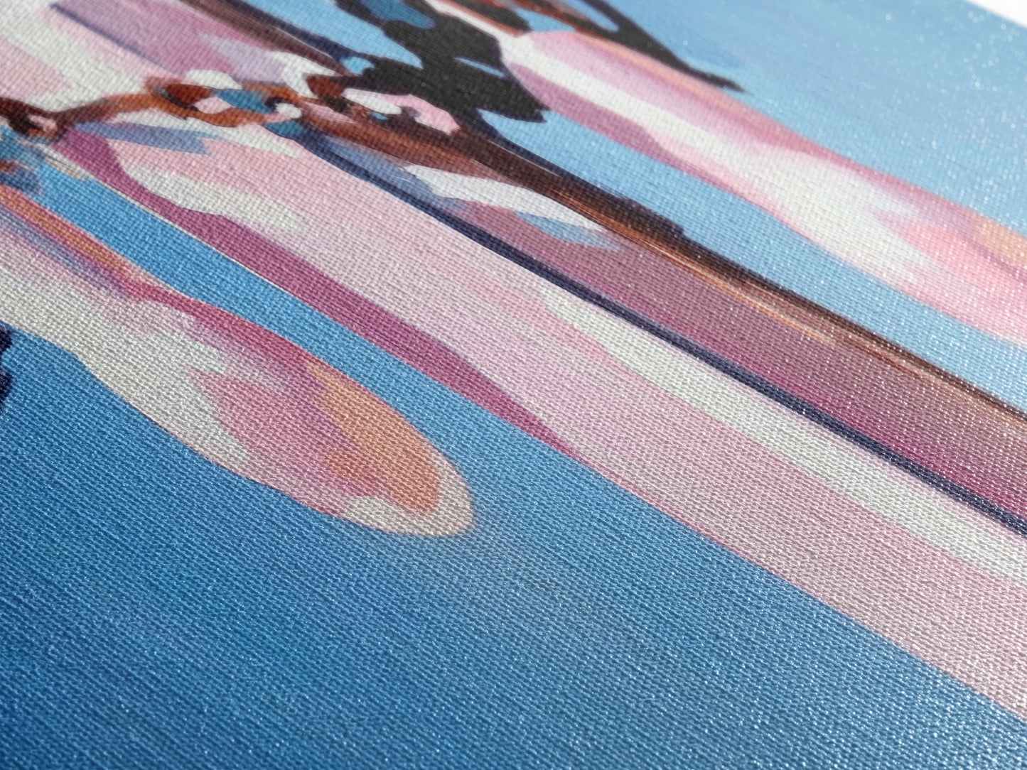 Power Pole Painting, Urban Wall Art, Modern Industrial Art, Blue Sky Print, Large Canvas Print, Minimalist Home Decor, Office Wall Art