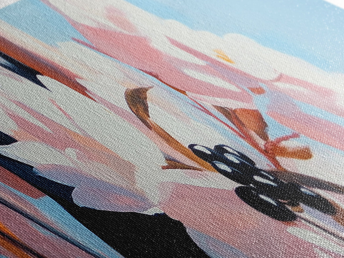 Cherry Blossoms, Floral Wall Art, Spring Decor, Nature Painting, Pastel Aesthetic, Elegant Botanical, Living Room, Canvas Print