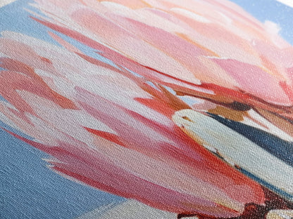 Cactus Blooms, Southwest Wall Art, Boho Home Decor, Canvas Print, Nature Inspired Art, Desert Flowers, Pink Floral Aesthetic