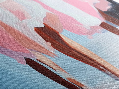 Pink Dresses, Ballet Art, Modern Feminine Decor, Canvas Print, Elegant Wall Art, Chic Minimalist Art, Aesthetic Bedroom Wall Art