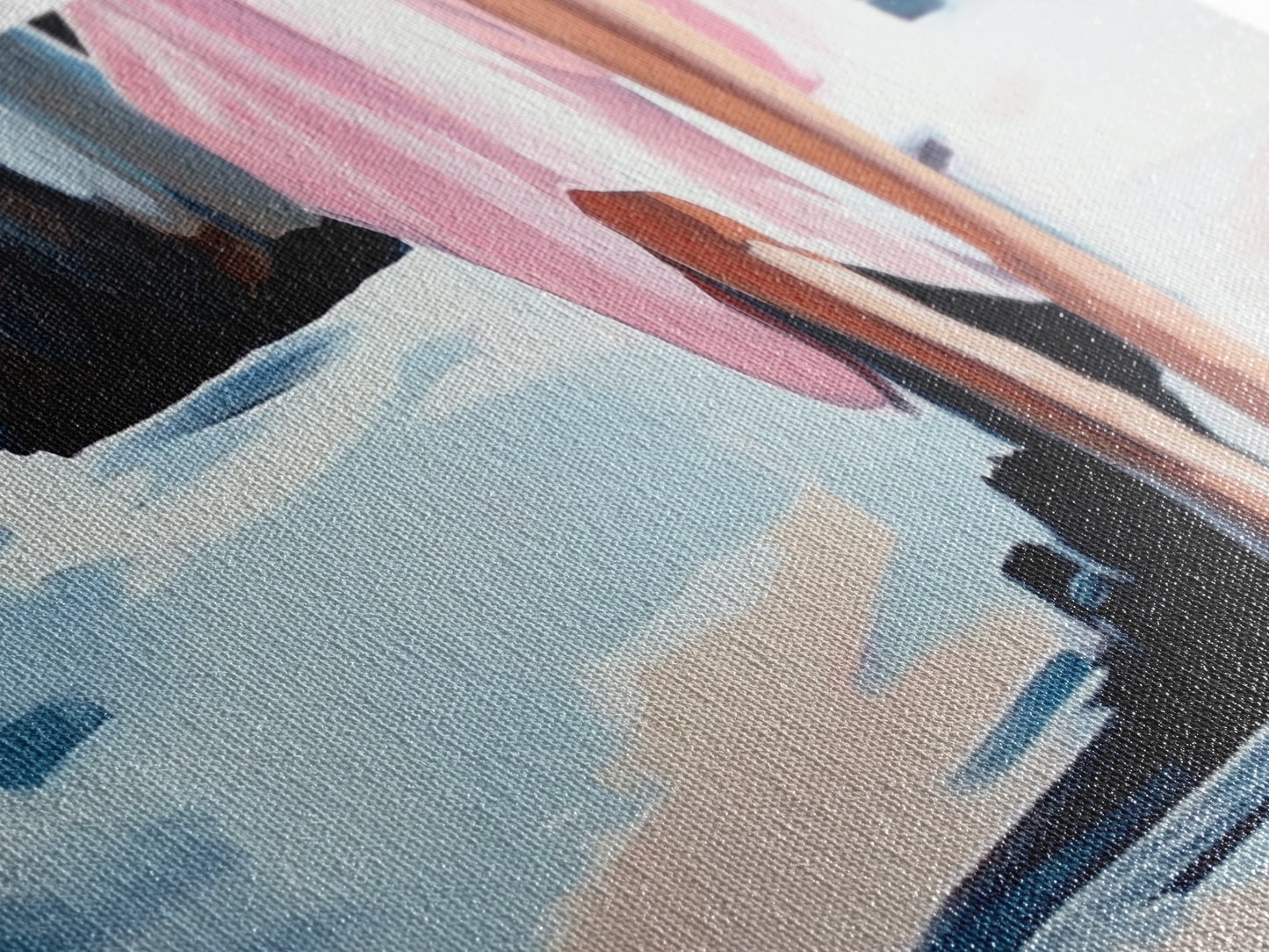 Seaside Elegance, Soft Beach Vibes, Ocean Walk Art, Framed Canvas Print, Feminine Coastal Decor, Seascape Painting, Summer Aesthetic