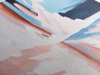 Waves and Feet, Coastal Wall Art, Ocean Art, Beach Lover Gift, Seascape Painting, Framed Canvas Print, Modern Living Room Decor