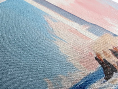 Leuchtturm, Küstenmotiv, Maritime Dekoration, Meerblick, Gerahmter Leinwanddruck, Strandhauskunst, Minimalistische Kunst, Schlafzimmer-Wandkunst