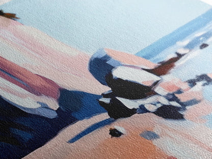 Seascape, Cliffside Waves, Coastal Art, Ocean Landscape, Canvas Print, Nautical Decor, Living Room Art, Boho Wall Art, Beach House Style