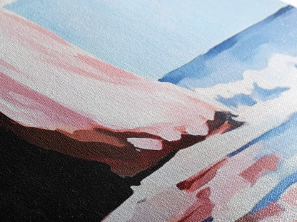 Waves, Beach Reflection, Seaside Serenity, Minimalist Decor, Framed Canvas Print, Coastal Aesthetic, Nautical Art, Living Room Wall Art