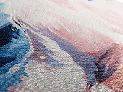 Ocean Wave, Coastal Splash, Beach House Wall Art, Framed Canvas Print, Serene Seascape, Blue Aesthetic, Nautical Home Decor