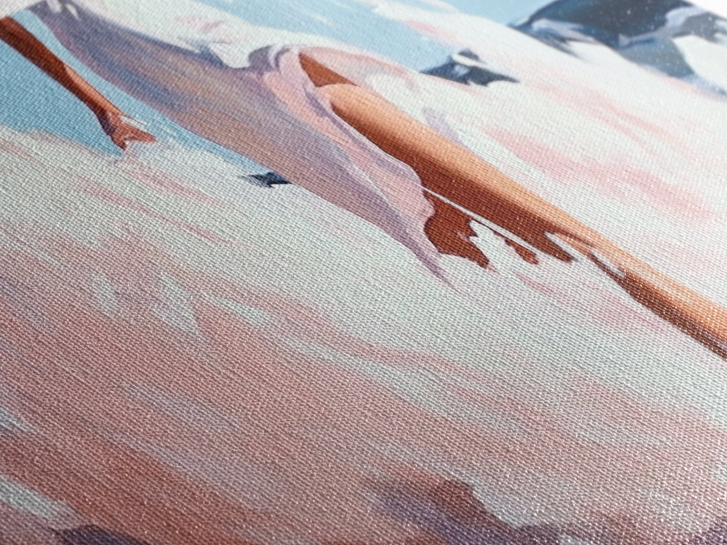 Woman in Waves, Coastal Elegance, Romantic Beach Art, Canvas Print, Ocean Aesthetic, Dreamy Home Decor, Living Room Wall Art