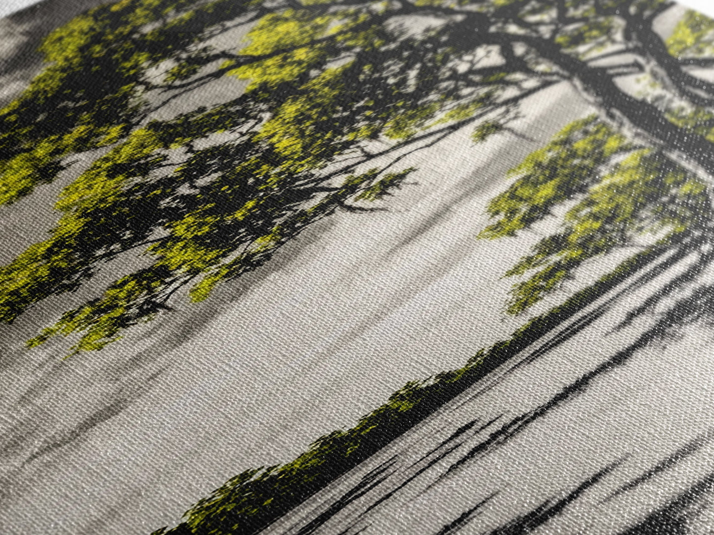 Swamp Trees, Black and White Landscape, Nature Wall Art, Rustic Home Decor, Framed Canvas Print, Large Wall Art, Office Art, Neutral Decor