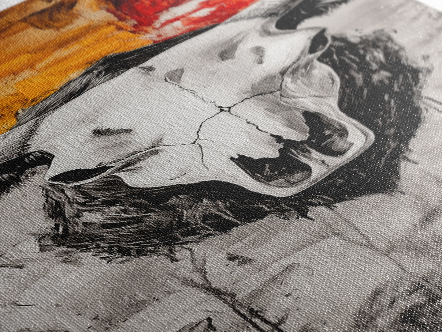 Skull, Western, Rustic, Canvas Print, Cowboy Wall Art, Southwestern Decor, Bold Statement Art, Boho Farmhouse, Eclectic Home Decor