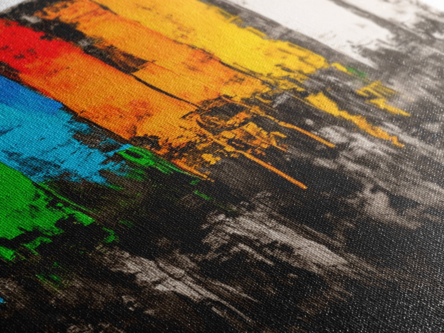 Dripping Paint Art, Abstract Modern Painting, Colorful Statement Wall Decor, Vibrant Home Accent, Unique Art Piece, Canvas Print