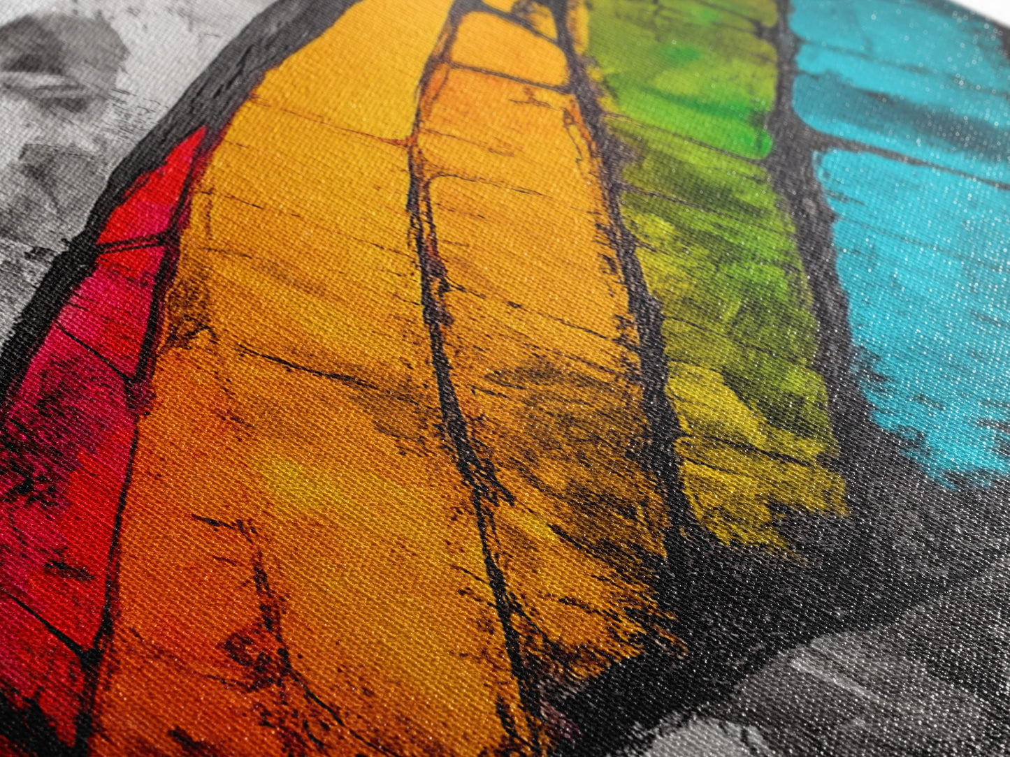 Butterfly Wing, Vibrant Abstract, Colorful Texture, Modern Wall Art, Nature Inspired, Framed Canvas Print, Office Decor, Bold Statement Art