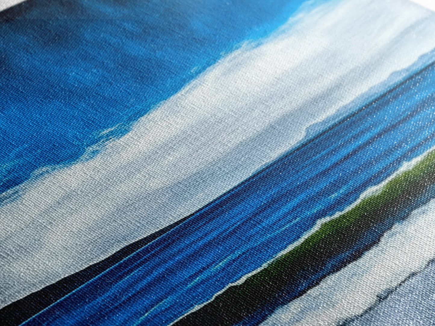 Blue Horizon, Minimalist Seascape Art, Framed Canvas Print, Ocean Wall Decor, Contemporary Coastal Painting, Modern Living Room Art