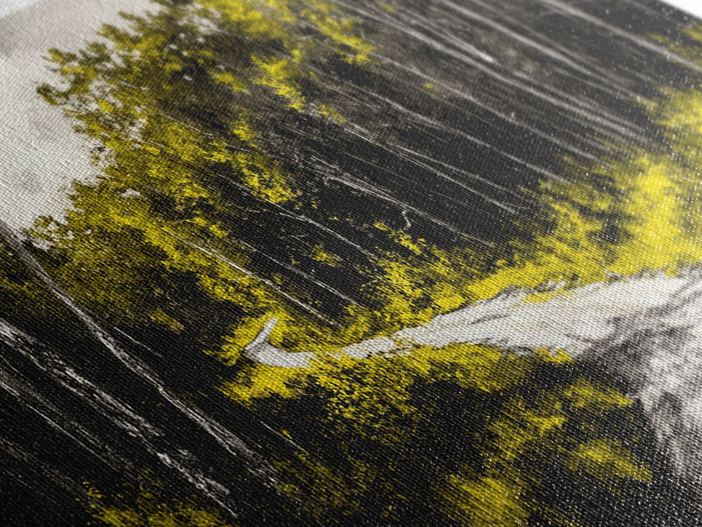 Forest Road, Scenic Nature Path, Rustic Landscape Painting, Greenery Wall Art, Country Home Decor, Framed Canvas Print, Office Artwork