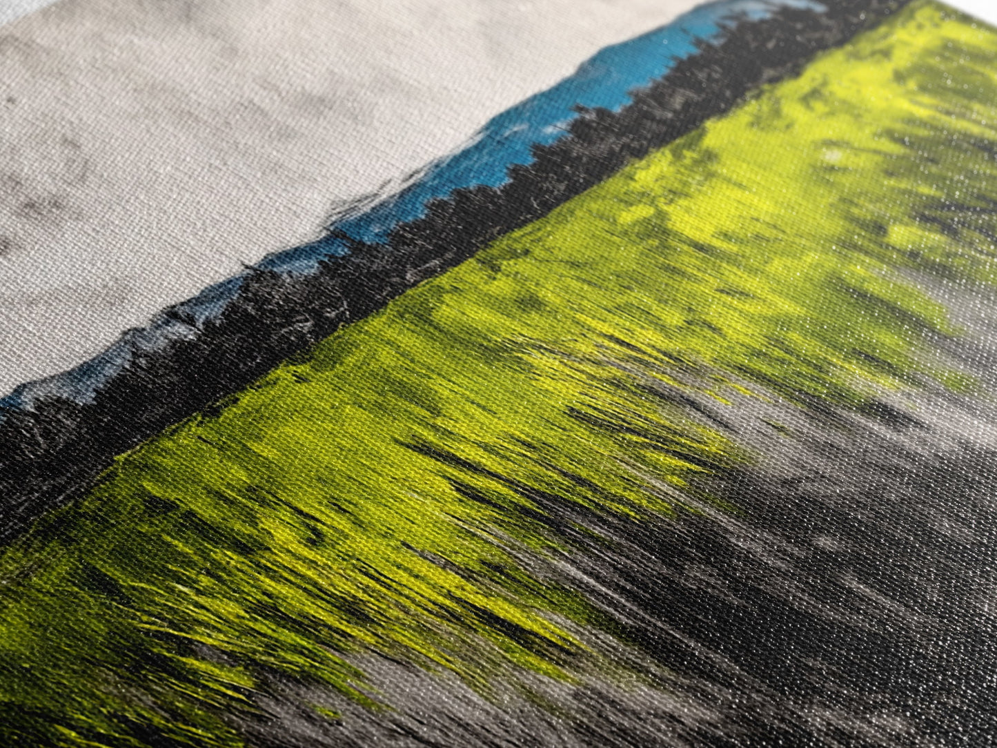 Green Field, Landscape Canvas Print, Nature Wall Art, Minimalist Artwork, Outdoor Scene, Farmhouse Decor, Living Room Wall Art