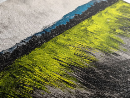 Green Field, Landscape Canvas Print, Nature Wall Art, Minimalist Artwork, Outdoor Scene, Farmhouse Decor, Living Room Wall Art