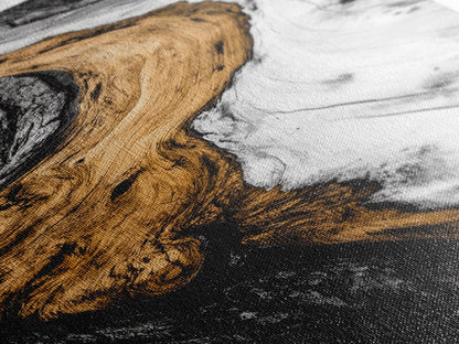 Driftwood, Rustic Nature Art, Framed Canvas Print, Black and White Photography, Earthy Tones, Beach House Decor, Minimalist Home Art