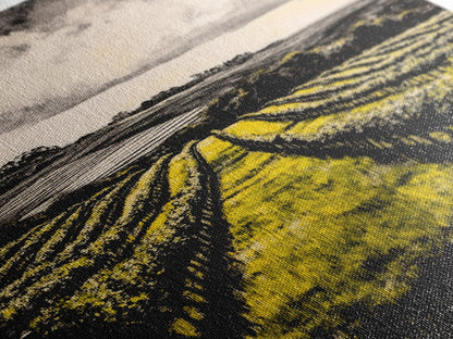 Vineyard Path, Rolling Hills, Rustic Landscape, Canvas Print, Country Farmhouse Art, Kitchen Wall Decor, Wine Lover Gift, Fall Vibes