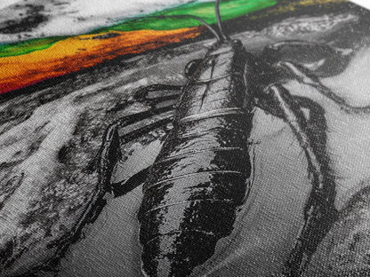 Lobster Art, Coastal Wall Decor, Ocean Life Print, Black and White Art, Nautical Theme, Canvas Print, Beach House Wall Art