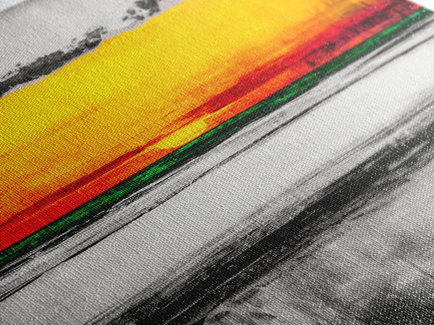 Vibrant Sunset, Bold Abstract, Modern Wall Art, Framed Canvas Print, Large Statement Art, Warm Color Palette, Bedroom Wall Art, Minimalist