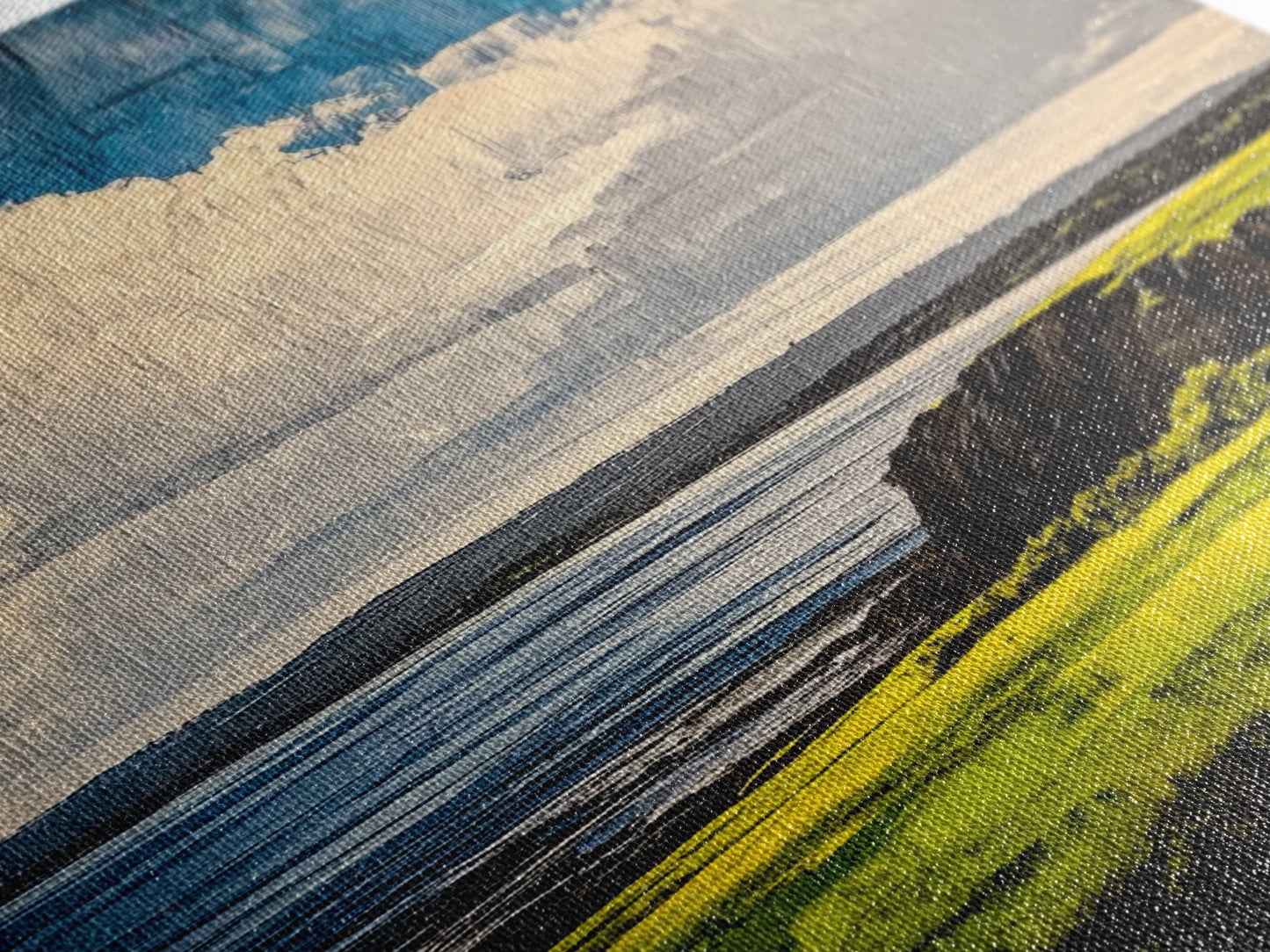 Coastal Cliff Art, Ocean View Print, Nature Landscape Decor, Tranquil Wall Art, Serene Scenery Print, Living Room Art, Framed Canvas Print