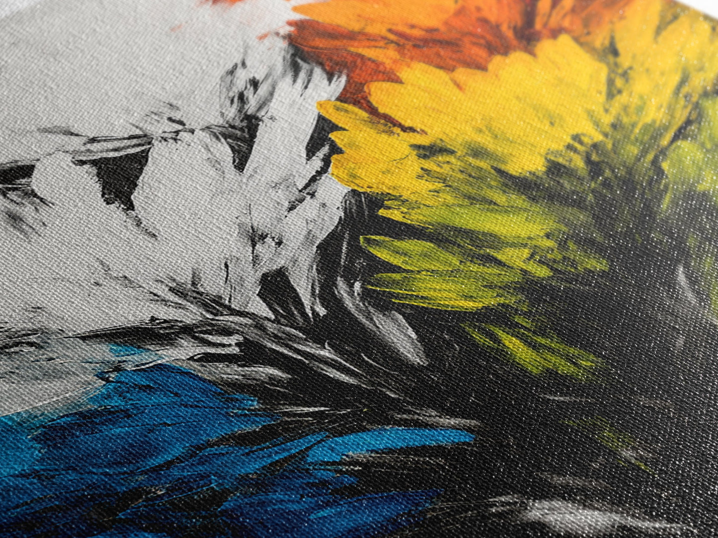 Abstract Floral Art, Expressionist Print, Flower Wall Decor, Modern Botanical Artwork, Vibrant Home Aesthetic, Framed Canvas Print