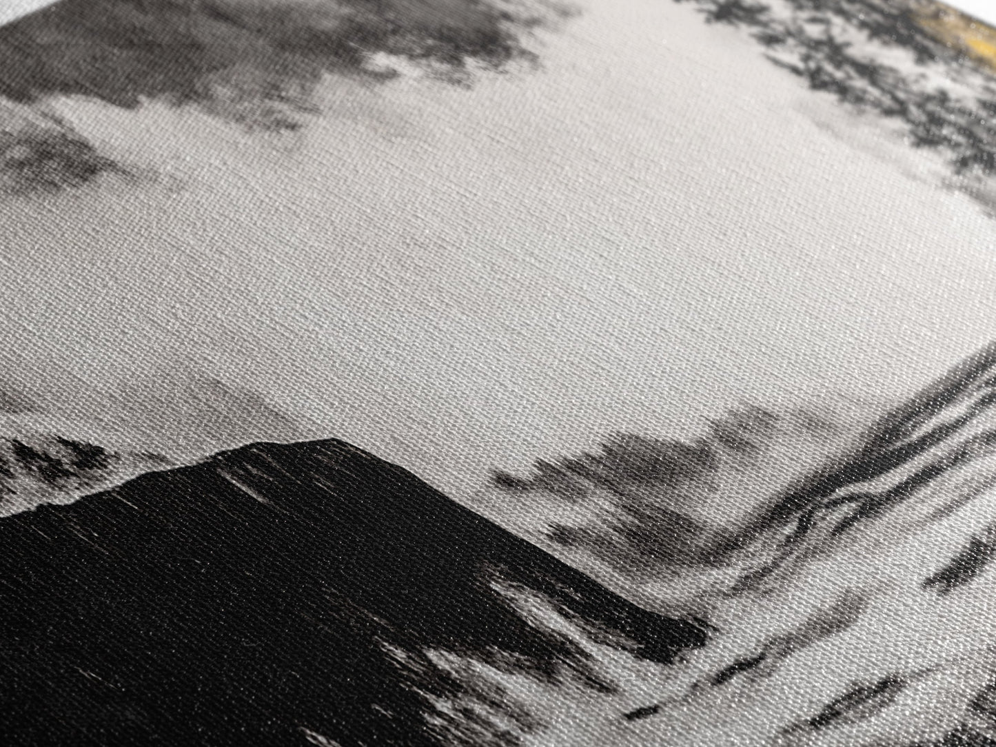 Steilküste, dramatisches Meerespanorama, stimmungsvolle Küste, monochrom, gerahmter Leinwanddruck, Küsten-Wandkunst, nautische Dekoration, großes Wandbild